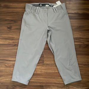 Adidas Women’s Diamond Queen Elite Knicker FastPitch Softball Pant Grey Medium